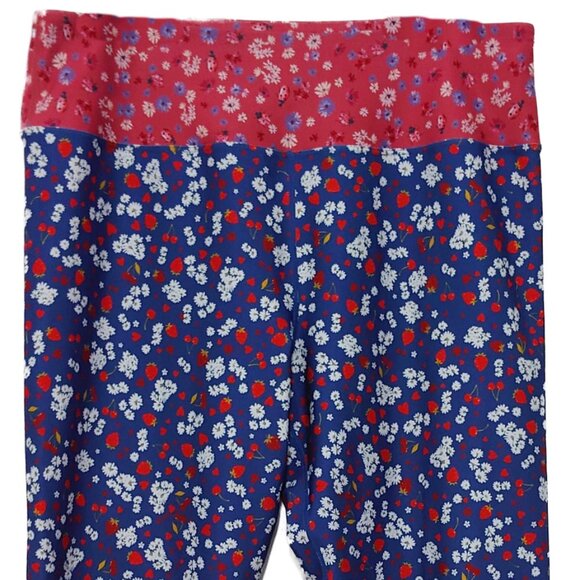 Anthropologie Kachel Leggings with Fruit Strawberries Cherries Flowers Print - Picture 4 of 9
